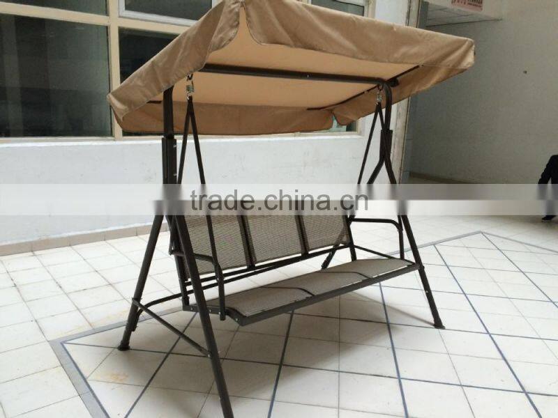 Outdoor 3 seat cushioned swing chair