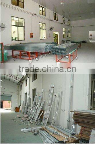 4x6ft garden aluminum greenhouse against wall