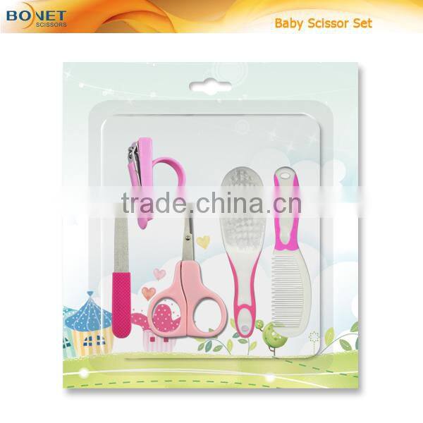 SBS0008 CE qualified 3-1/2'' baby infant scissors with transparent cover