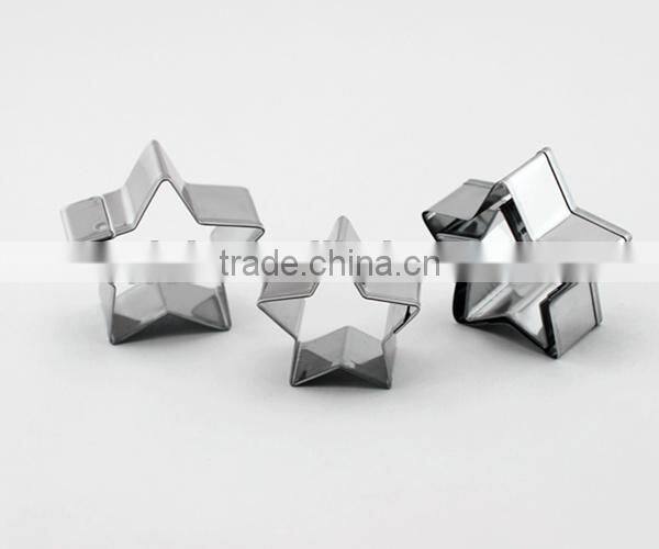 100% food grade hot sale stainless steel baby star shape cookie cutter set good baking tools