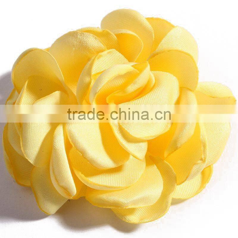 handmade singe fabric flower clip for kids hair accessories