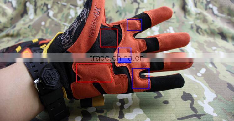 custom fashion orange antislip abrasion proof cycling gloves