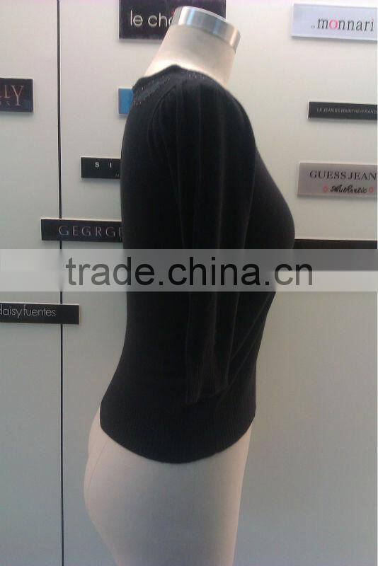 black long sleeve 2013 new design fashion garment lady sweater