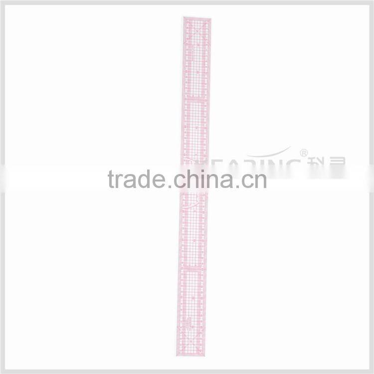 Kearing brand 5*60cm length 1.2mm thickness straight flexible sandwich line plastic garment ruler for fashion deisgn#8005