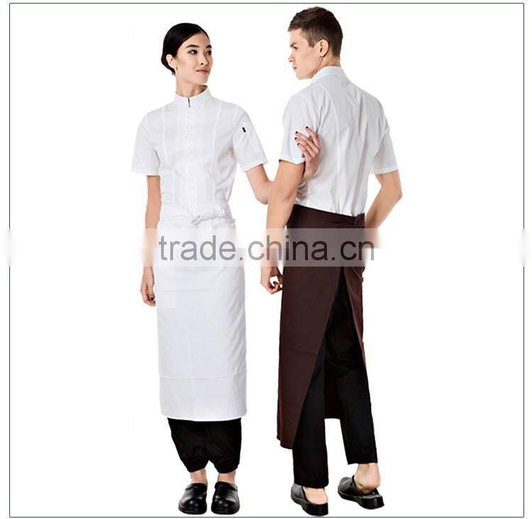 Bulk White Color Restaurant Waiter/Waitress Uniform
