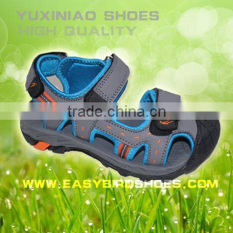 new brand name sport slippers rubber beach shoes kids, outdoor boys girls sandals shoes with genuine leather or PU