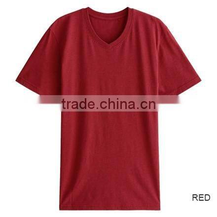 men's v-neck t-shirt , custom 100% cotton v-neck t-shirt wholesale
