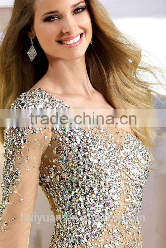 bling beaded cocktail evening dress one sleeve