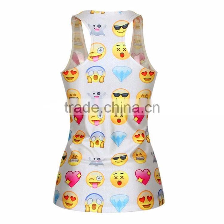 2016 New arrival 100%polyester tops Custom women fitness tank tops sport running singlet