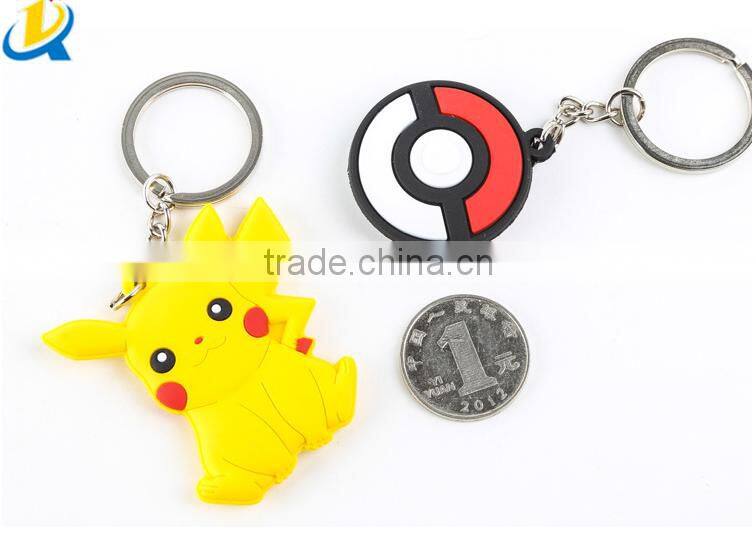mini cartoon pokemon figures custom keychain for little gift