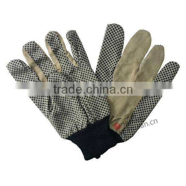 safety PVC dotted cotton gloves/pvc cotton hand gloves manufacturer