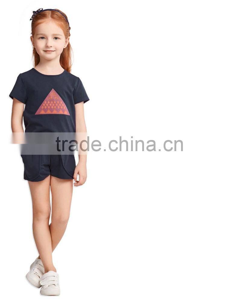 custom graphic printing cheap children online sale girls t shirt suit dress
