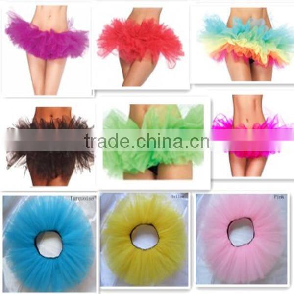 2014 adult 5layer rainbow mini fluffy tulle sexy hot skirts
