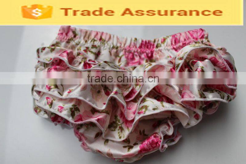 Soft baby boutique clothing newborn toddler ruffle shorts infant flower patterns bloomer