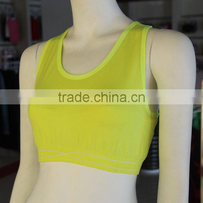 seamless knitting yoga sports women sexy nude bra