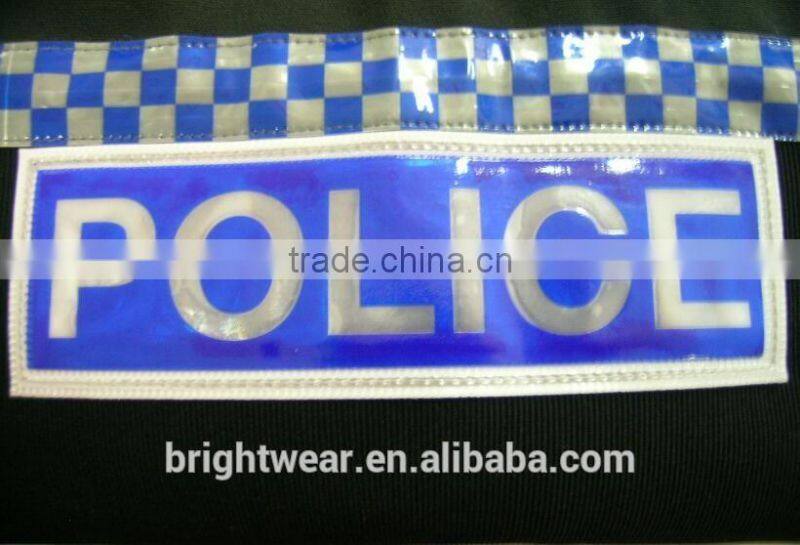 PVC relfective patch with different logo or letter or printing