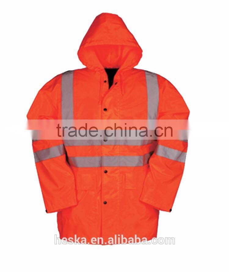 EN20471 oxford 3M parka jacket with reflector high visibility clothing