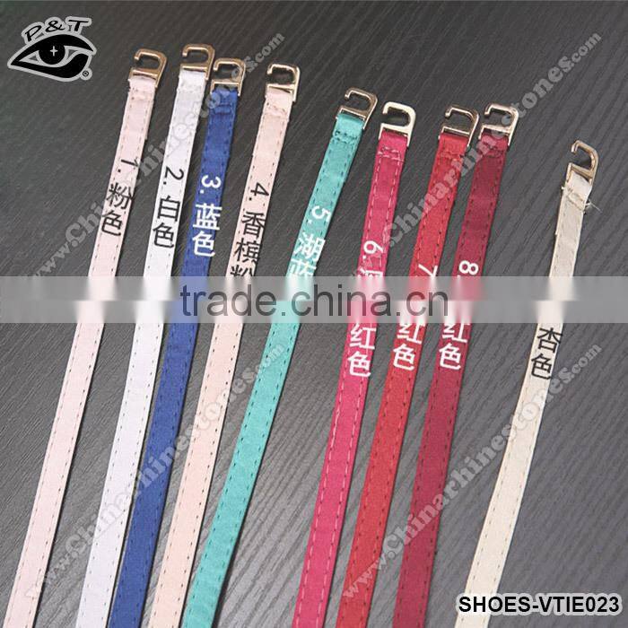 9 Colors PU leather Shoelace Solid leather shoe straps for high heels