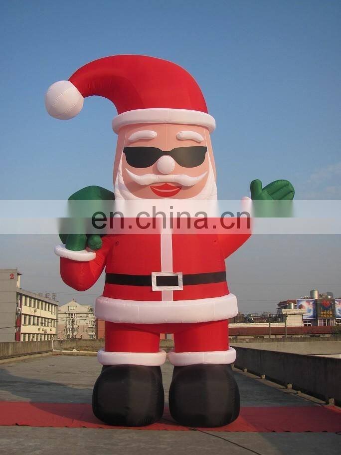 High quality giant inflatable outdoor Santa Claus model for promotion