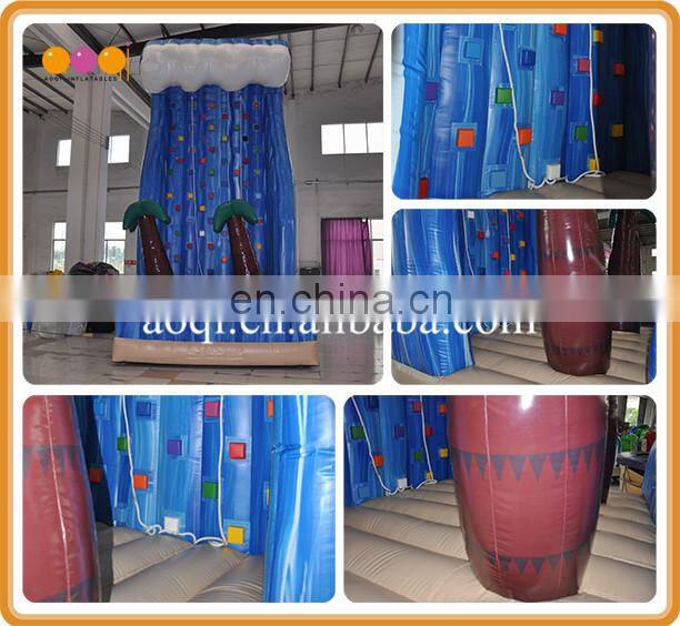 AOQI best quality kid inflatable rock climbing wall for sale