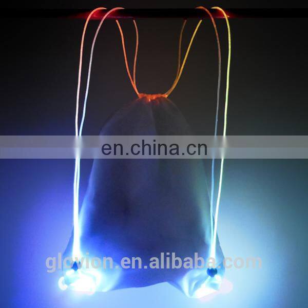 Hot selling led light backpack led safety night bag beautiful colorful bag