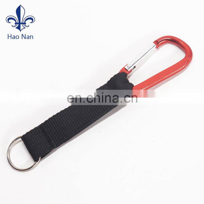 D shaped aluminum lightweight climbing sports carabiner keychain