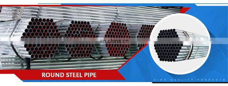 Chinese manufacturer astm a53 sch40 hot dipped thin wall Zinc coated round steel pipe price