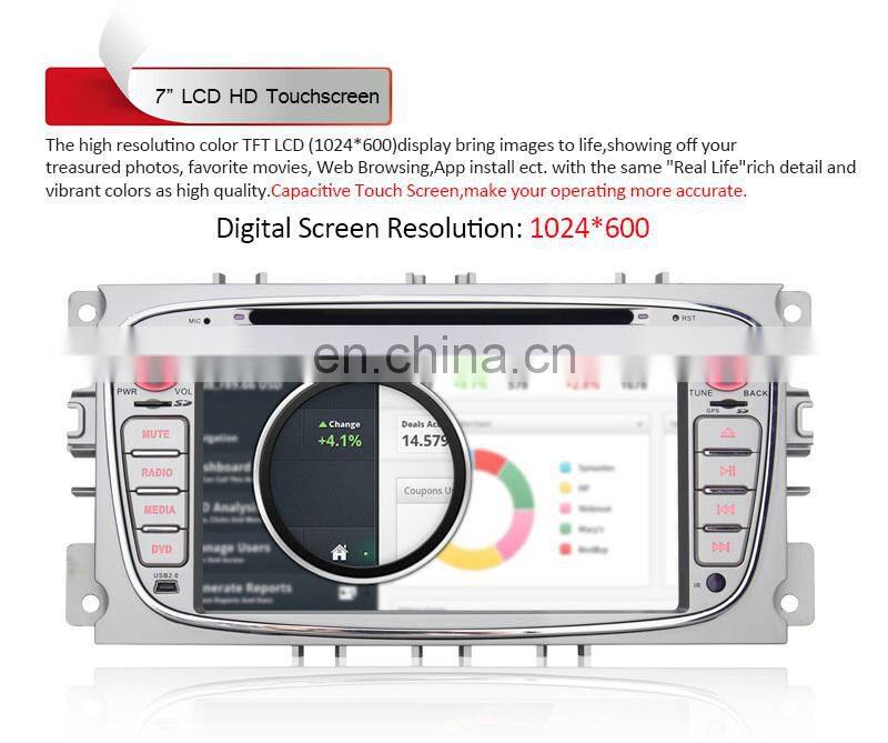 7 Inch Android capacitive car Radio GPS Navigation for Mondeo