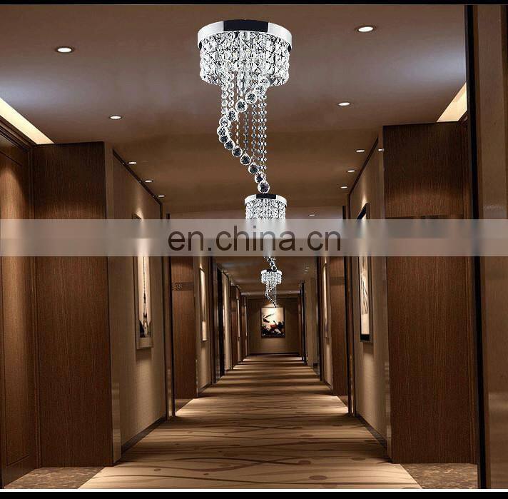Fashion Duplex Modern Crystal Chandelier LED Restaurant Living Room Luminaire
