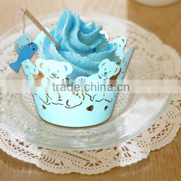 new hot elegant laser cut wedding decoration party paper cupcake wrapper,paper cup