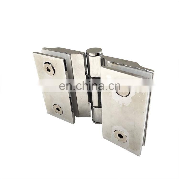 Factory Price Zinc Alloy 90 Degree Glass to Glass Shower Door Hinge Glass Clamp for Shower Room