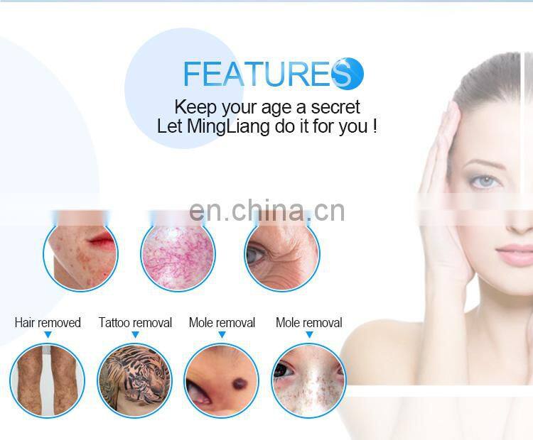 Beauty salon use ELIGHT IPL 808nm Diode laser ND YAG LASER hair removal machine for women