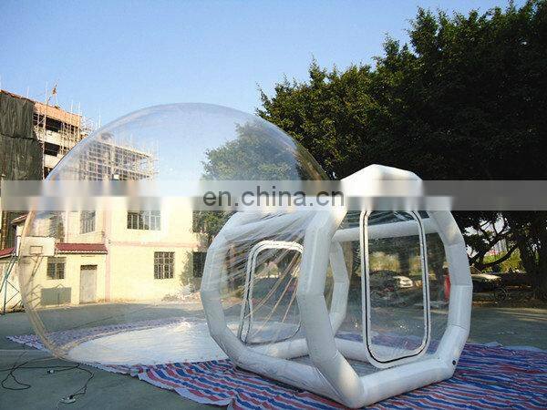Factory price outdoor camping bubble tent with two tunnels