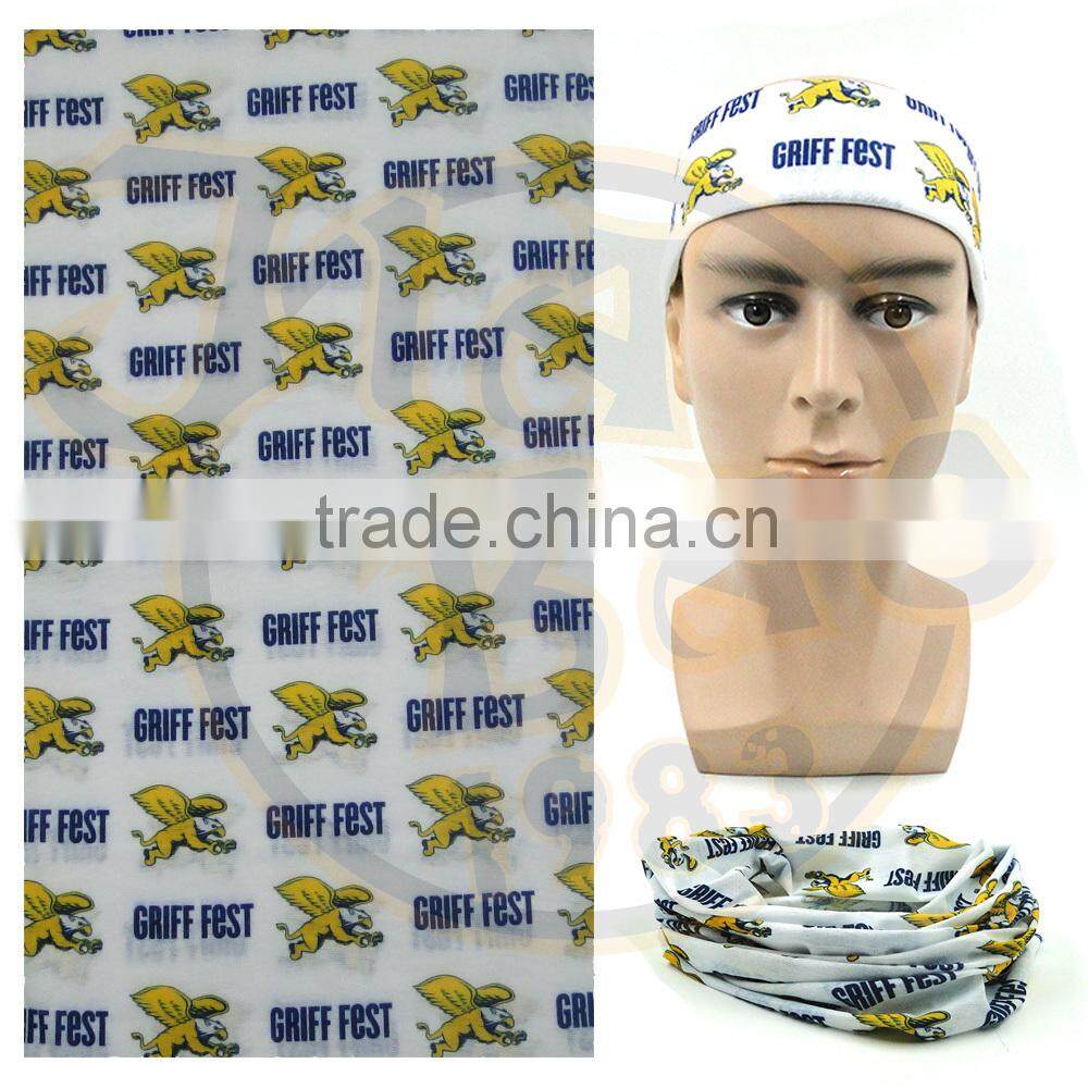 Grey high quality 100%polyester fabric sports head bandana
