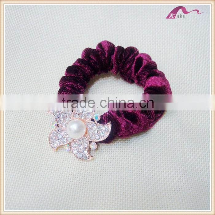 Luxury Fashion Flower Hijab Velvet Hair Scrunchies Wholesale