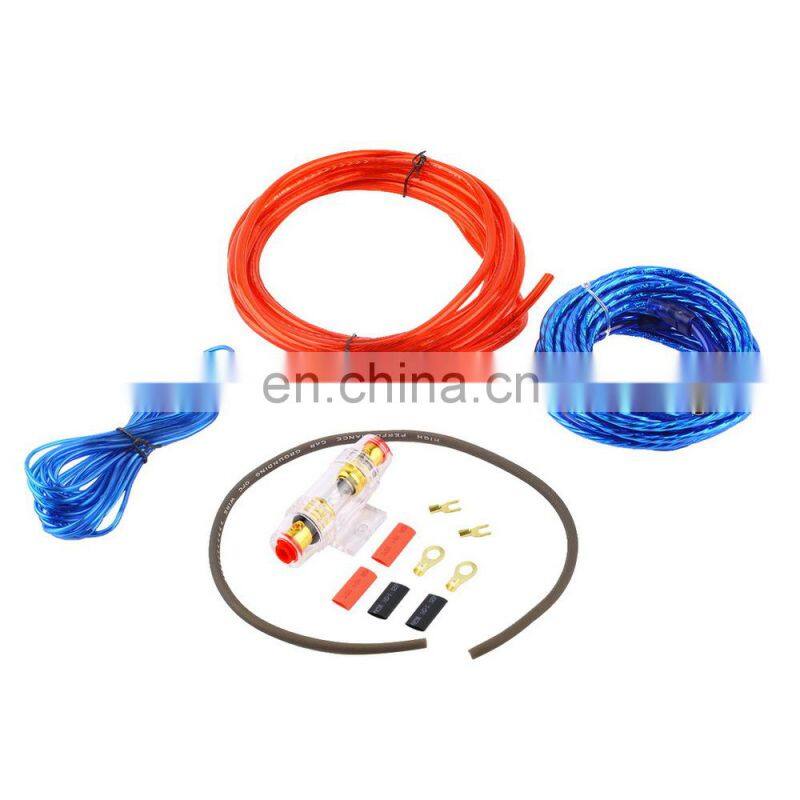 1500W 8GA Car Audio Subwoofer Amplifier AMP Wiring Fuse Holder Wire Cable Kit Cables Power Flexible