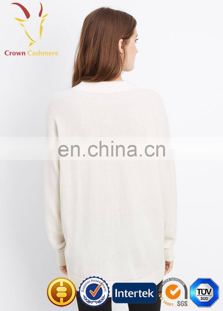 V Neck 100% women's Cashmere Sweater Pullover