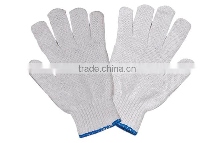 White Cotton Knitted Gloves Work Gloves LG067