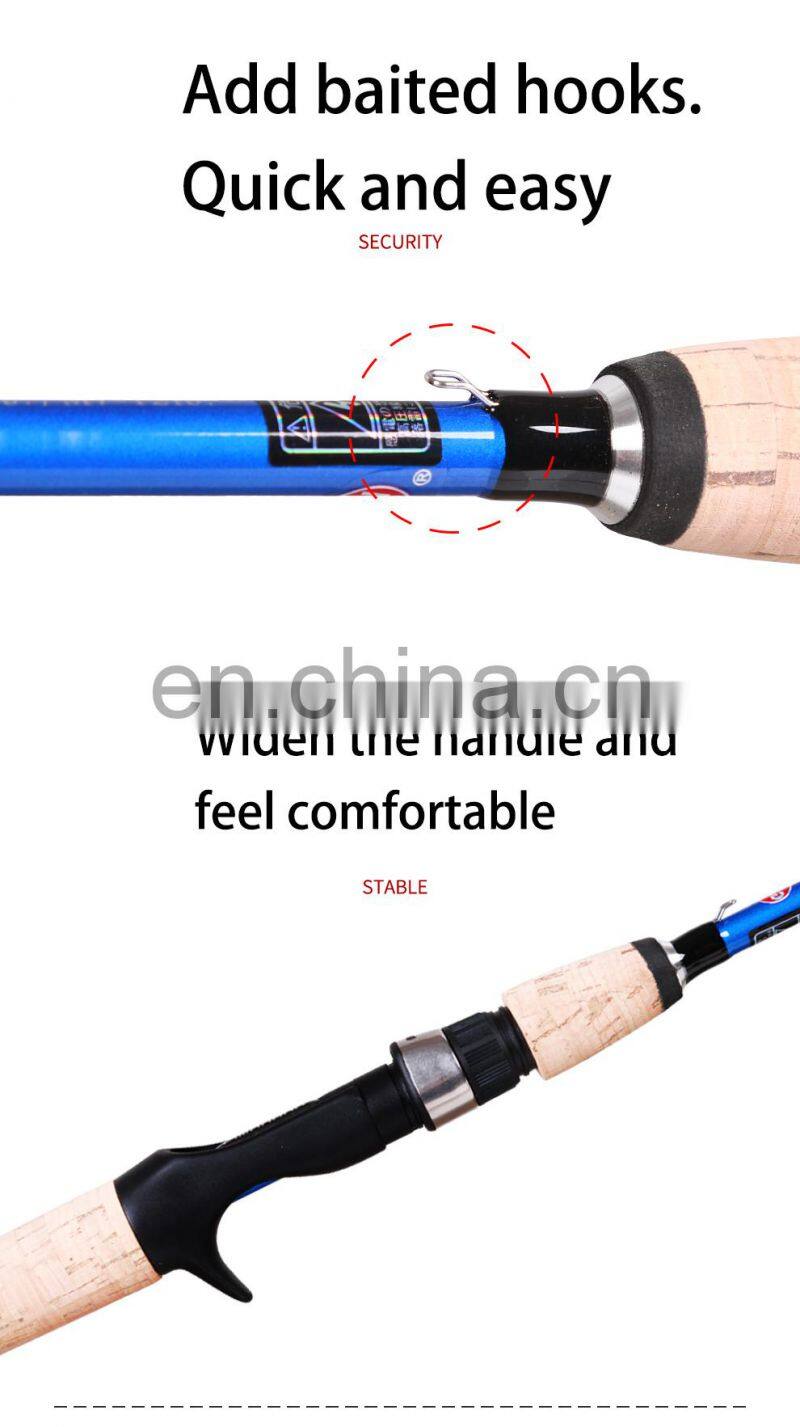 Guangwei custom fishing rod 2.1m 2.4m carbon fiber salt water fishing rod reel kit