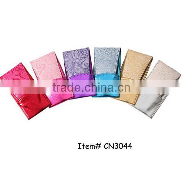 Colorful and shining manicure slip pouch 3pcs stainless steel manicure set fashion promotional gift products