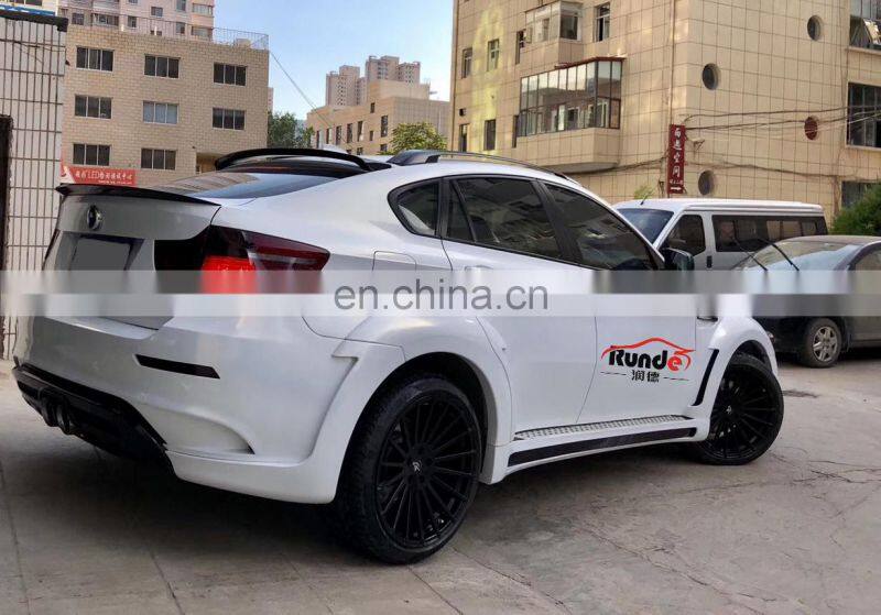 RD Excellent Quality PP Material HM Style Auto Wide Body Kit With 4 output central Exhaust For BMW X6 X6M E71 body kit