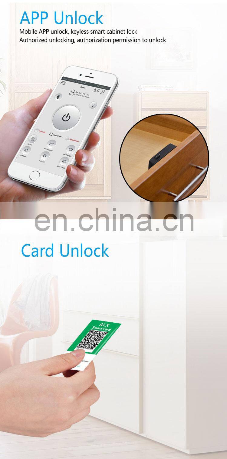 WE.LOCK Electrical Control APP Funiture Wooden Card Lock for Jewelry Cabinet