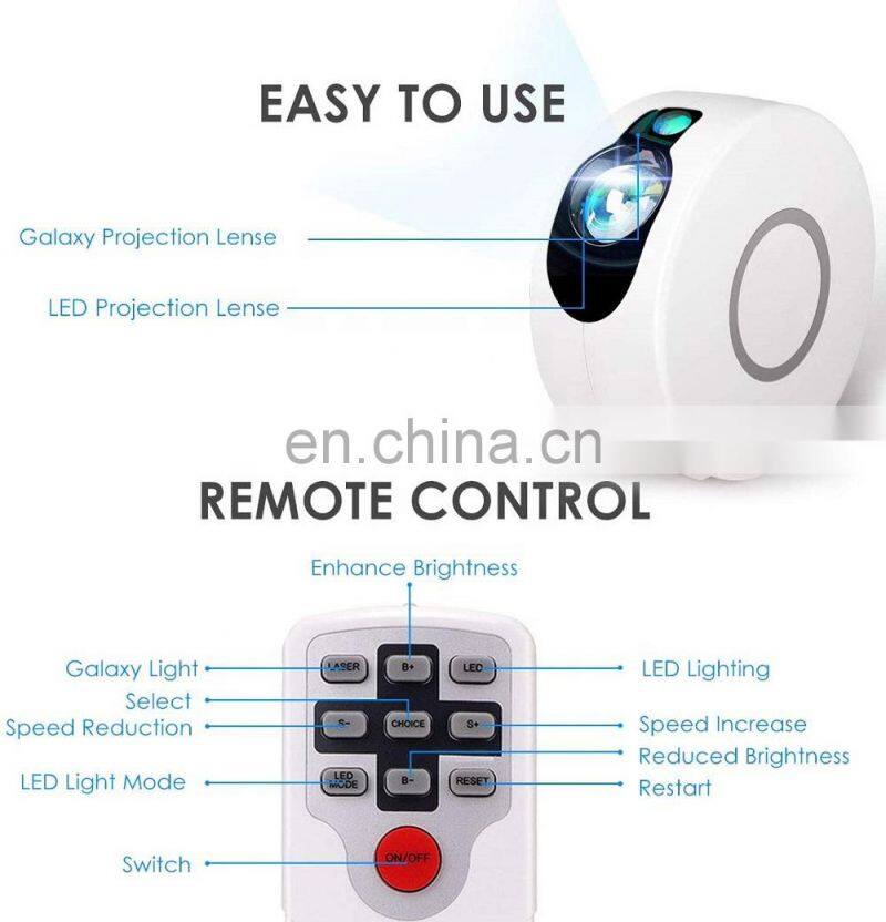 Galaxy Star Kids Ceiling Ocean Projector Baby Laser Light Sleep Aid Projector Laser Light