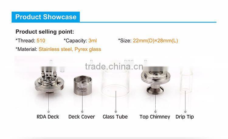 High Quality Genuine UD Goblin Mini Vaporizer RTA Tank Wholesale