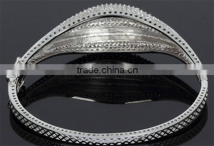 Brass Bracelet Luxury Wedding Gift Romantic Women Marriage Bangle Jewelry Gold