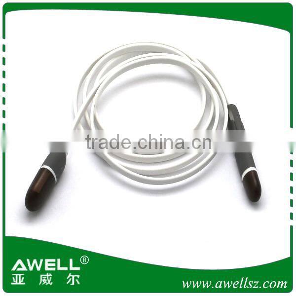 2016 hot sale made in china usb 2.0 cable led flow micro usb cable for Android