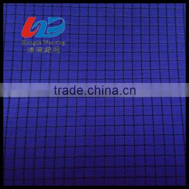 Polyester Yarn Dyed Rib Stop Fabric With PU/PVC Coating For Bags/Tent /Umbrella /Rain Coat/Jacket Using