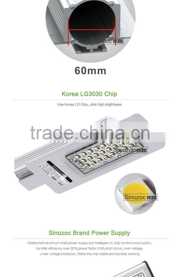 Sinozoc Hot sale waterproof Ip67 outdoor LED street light housing led garden light led road light LED highway lighting
