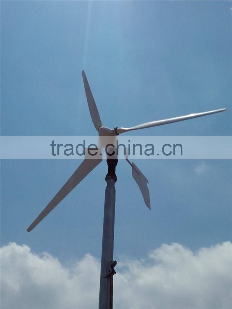 hawt horizontal axis 3kw wind turbine ce approved