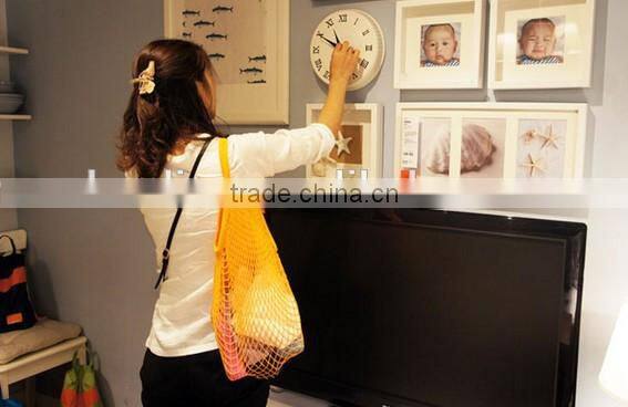 Travel Beach Toys Receive Bag Folding Shopping Basketball Orange Mesh Bag